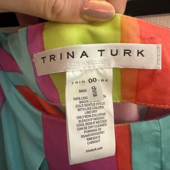 TRINA TURK Enzo Wide Leg Striped Pants Size 00 *LIKE NEW* - Picture 5 of 6